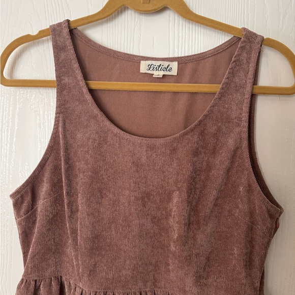Listicle Mauve Corduroy Dress - Picture 2 of 6